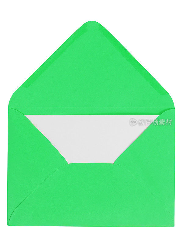 绿色信封附信