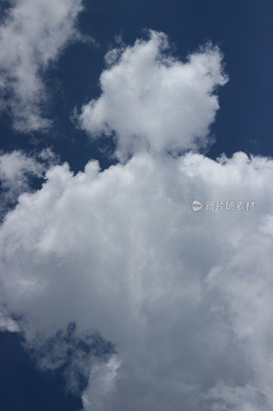 夏天，贝尔格莱德上空的白云与飞机