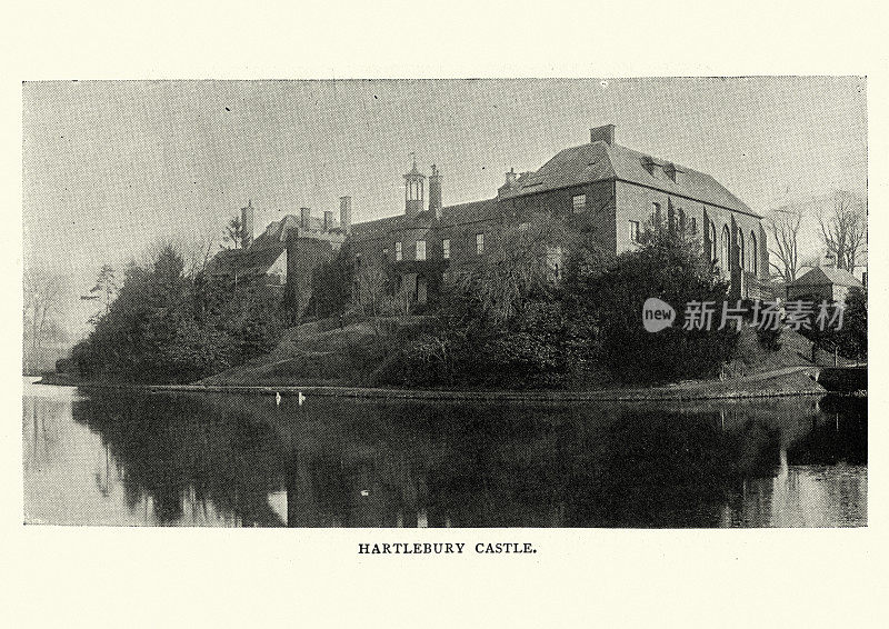 19世纪90年代，英国伍斯特郡的哈特伯里城堡