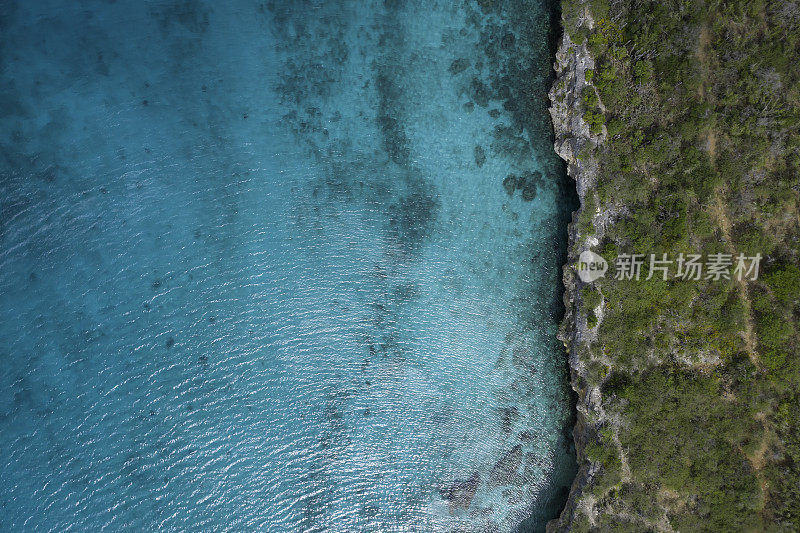 鸟瞰图的加勒比海库拉索岛