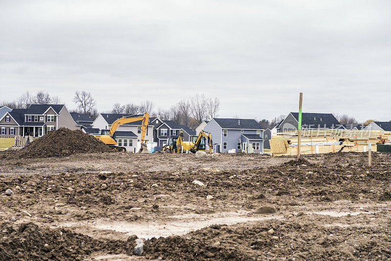 新郊区住宅开发建设项目工地