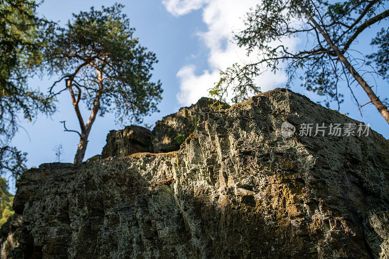图林根州石板山的岩层，德国
