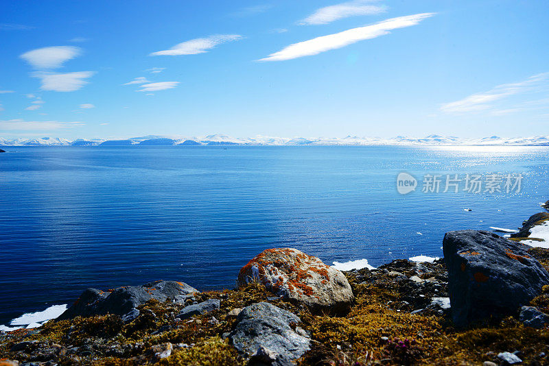 朗伊尔城斯匹茨卑尔根全景斯瓦尔巴山脉