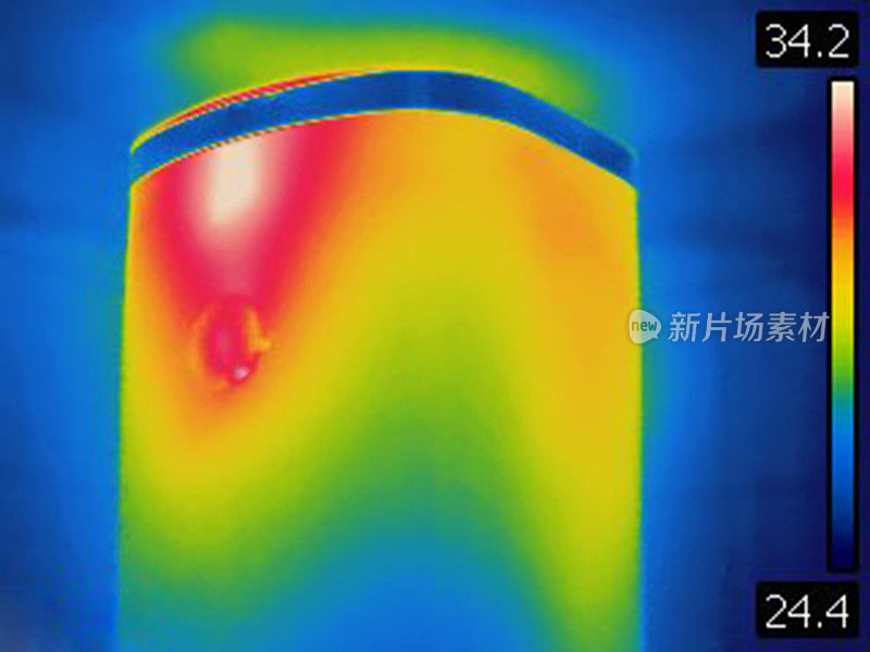 电热家居锅炉通过保温散热的热成像