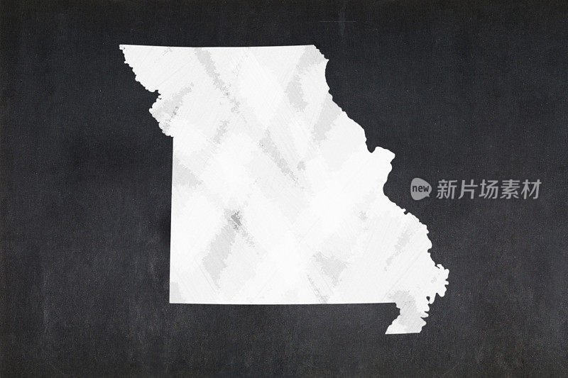 在黑板上画的密苏里州地图