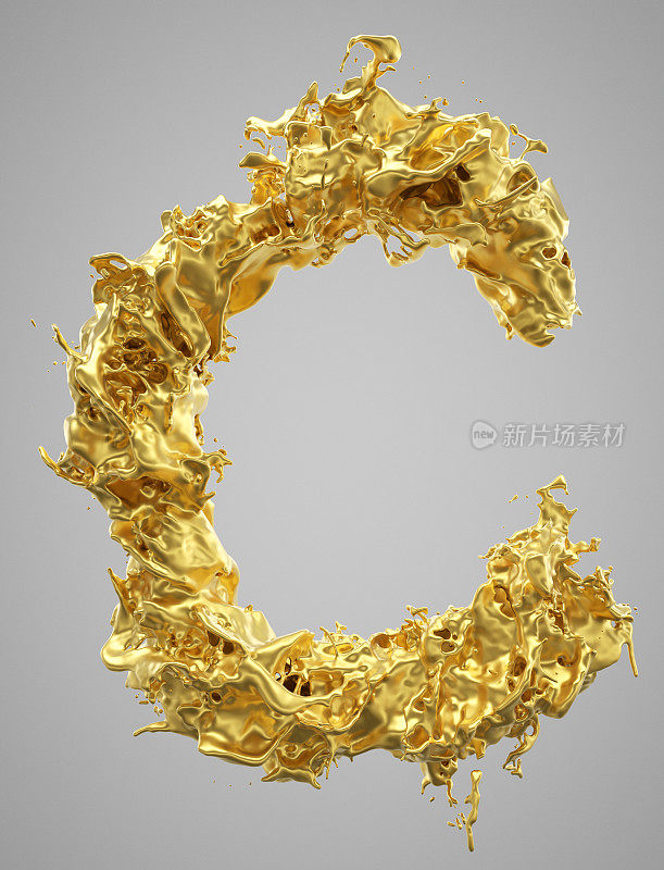 金花液体字母C