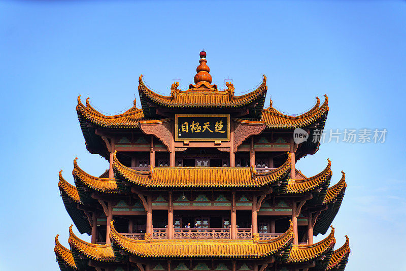 中国武汉黄鹤楼的建筑景观