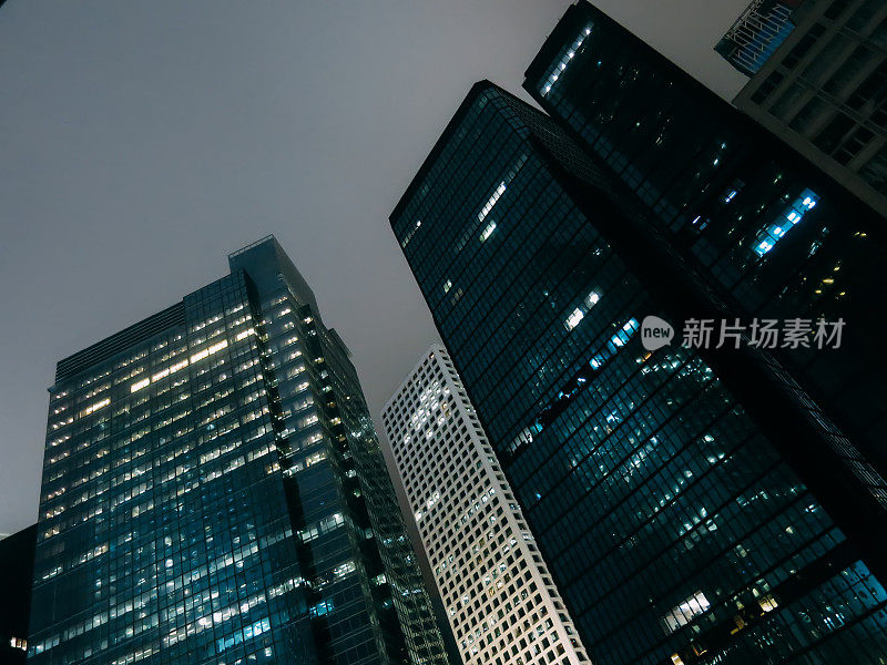 香港现代写字楼金融区摩天大楼