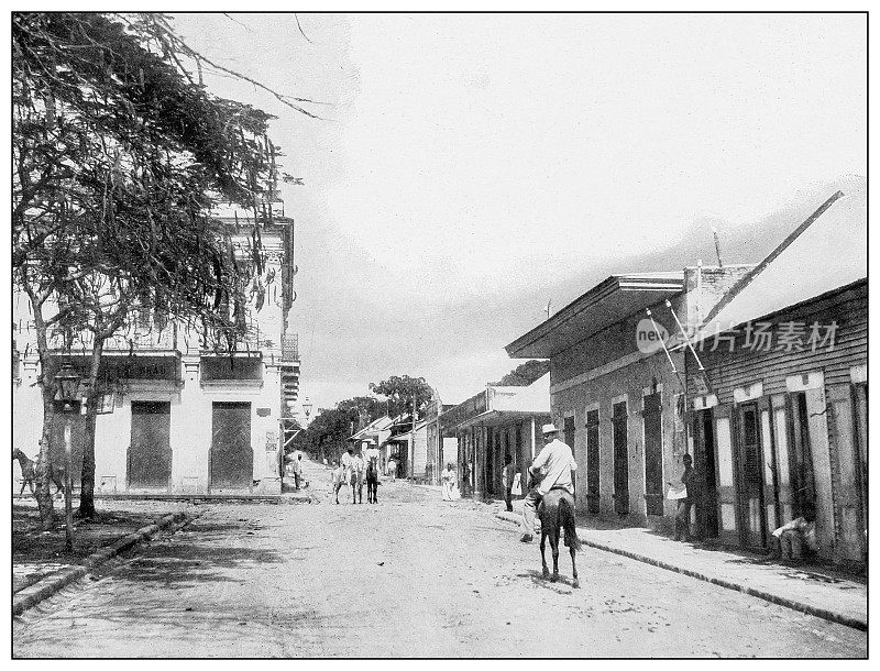 古董黑白照片:胡安·迪亚兹，波多黎各