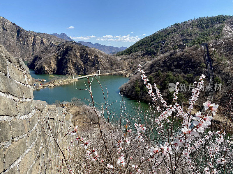 长城湖畔的桃花，中国北京