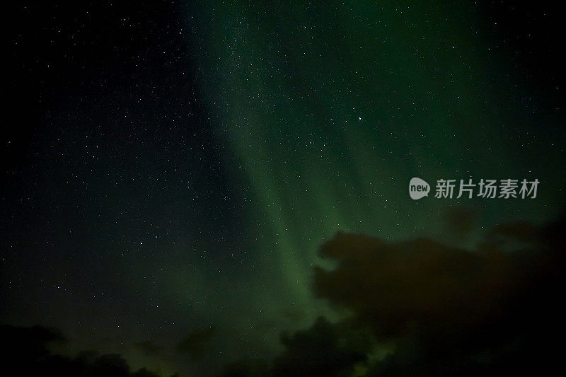 冰岛南部的夜空北极光