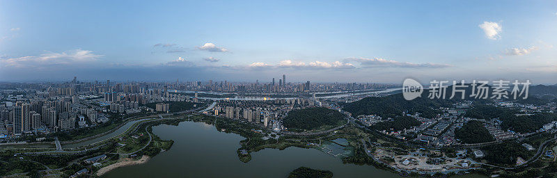 全景天际线长沙中国航空照片