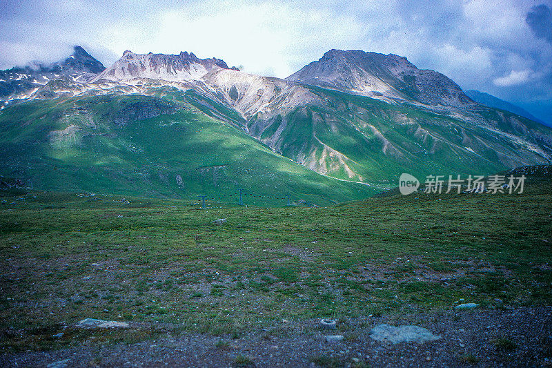 1989年扫描的旧正片，瑞士圣莫里茨皮兹奈尔山顶景