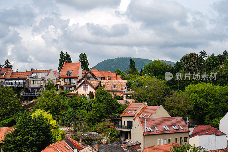 居住区欧式老建筑，匈牙利埃格尔市