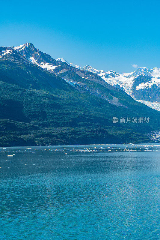 美国阿拉斯加州威廉王子湾学院峡湾的史密斯冰川