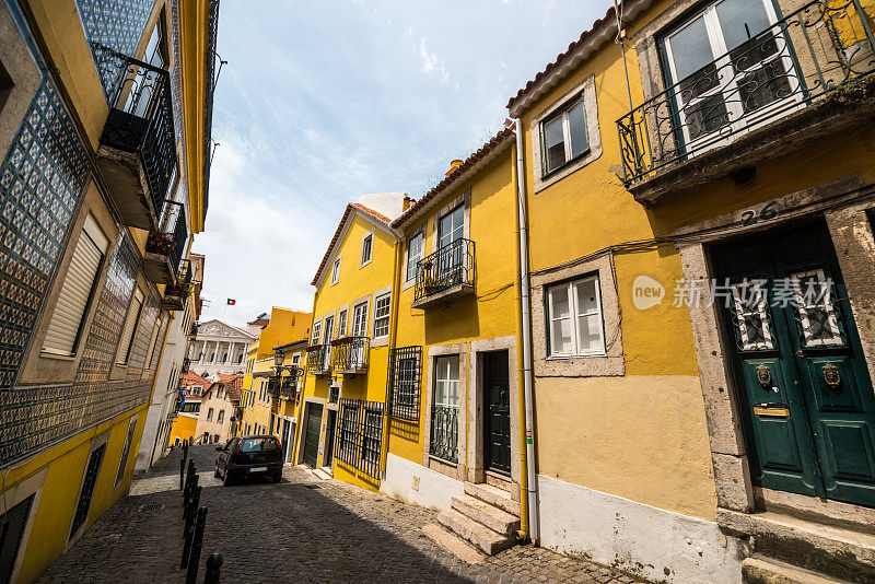 葡萄牙里斯本五颜六色的住宅建筑