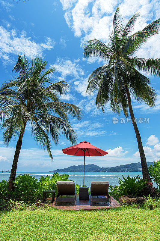 夏日热带海滩度假