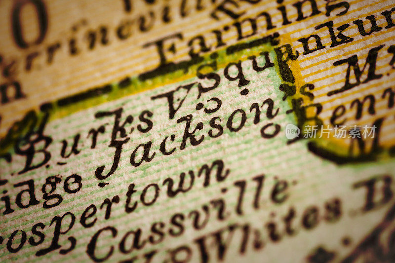 新泽西的杰克逊古董地图