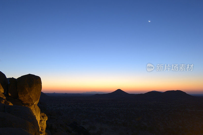 日落后美丽的风景