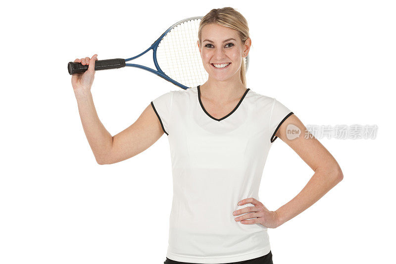 一个女网球运动员的肖像