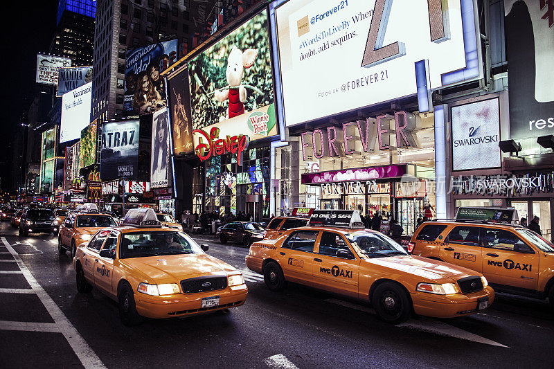 纽约时代广场的交通状况