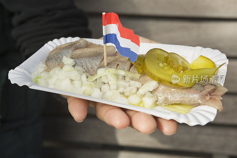 荷兰阿姆斯特丹的生鲱鱼
