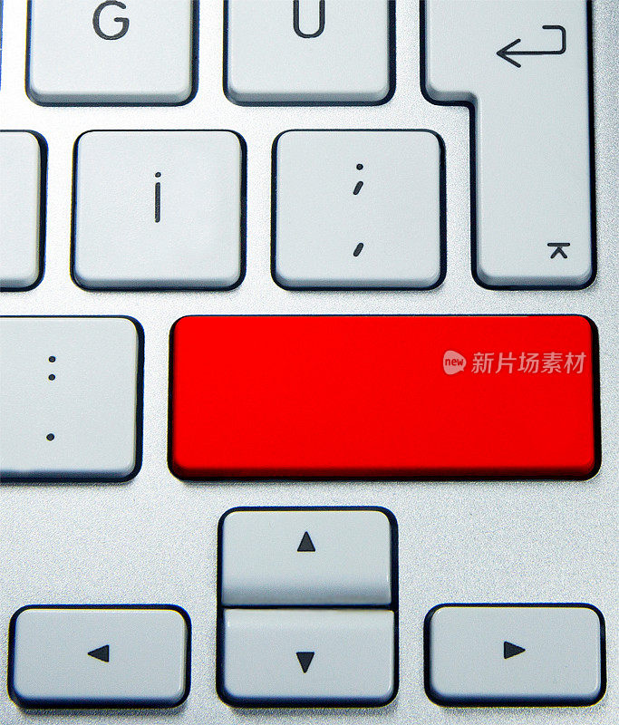键盘上空白的红色按钮