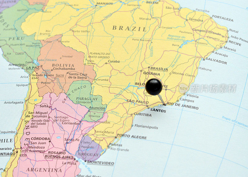 地图上的里约热内卢