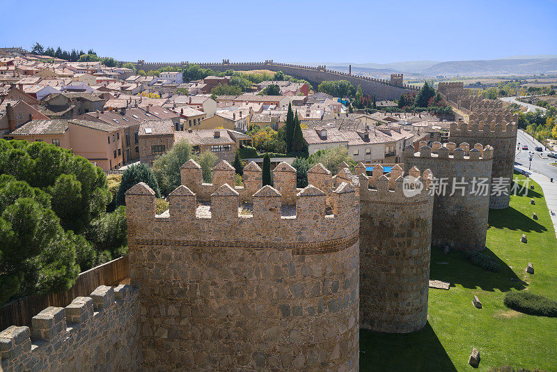 西班牙阿维拉的中世纪城墙