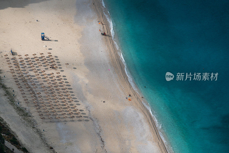 希腊凯法洛尼亚岛的米托斯湾和海滩