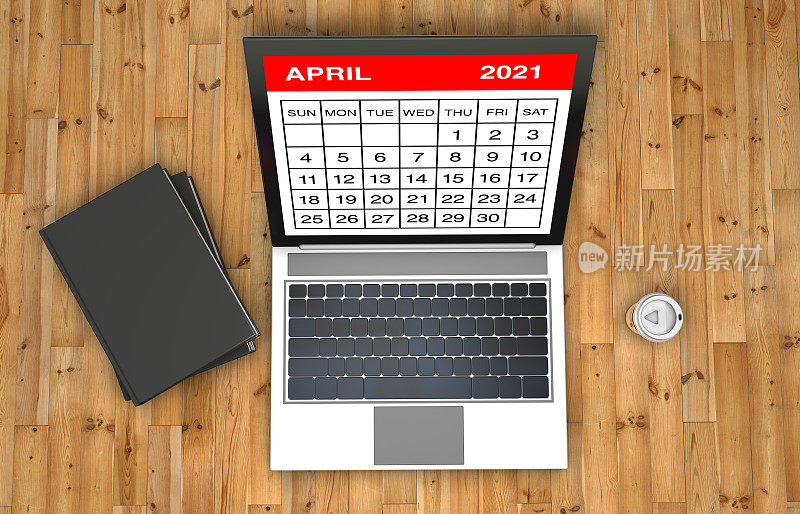 4月2021年笔记本电脑日历