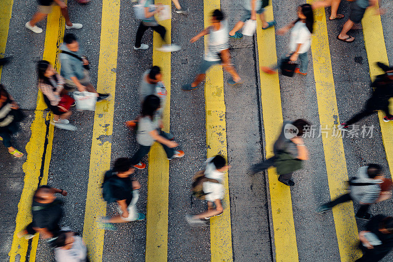 中国香港行人过马路