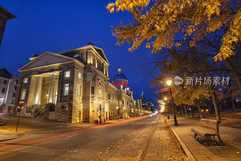 加拿大魁北克的蒙特利尔夜景