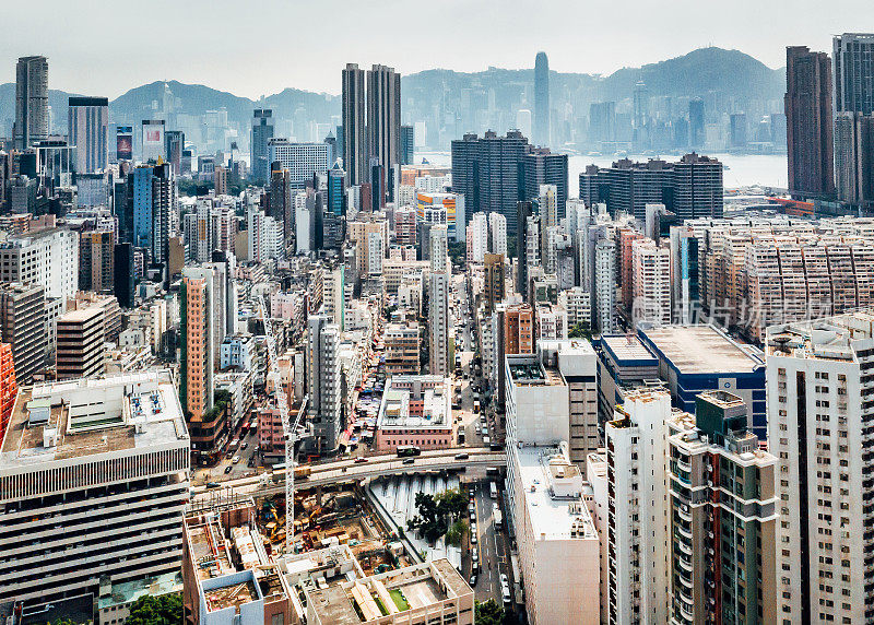 空中透视，香港，中国