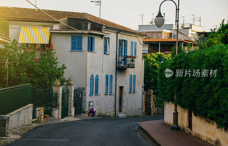 意大利斯卡利的传统意大利街道。