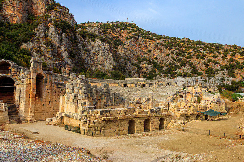 土耳其安塔利亚省Demre的古希腊罗马迈拉剧院遗址