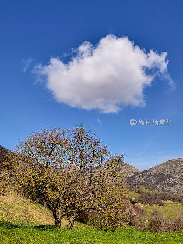 位于意大利中部马尔凯和翁布里亚之间的亚平宁山脉的美丽风景