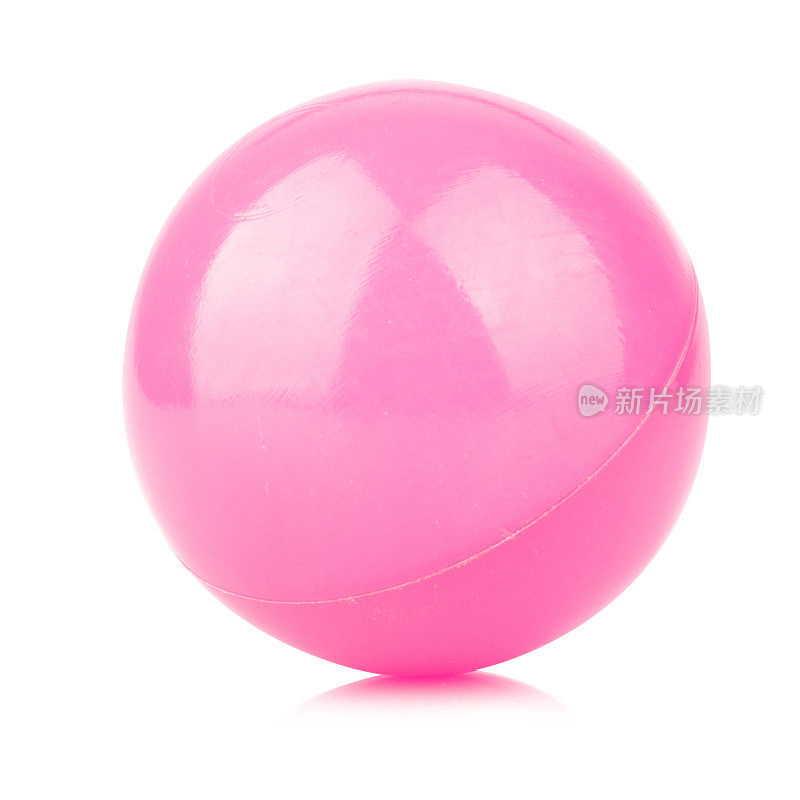 塑料粉球孤立在白色背景上单发