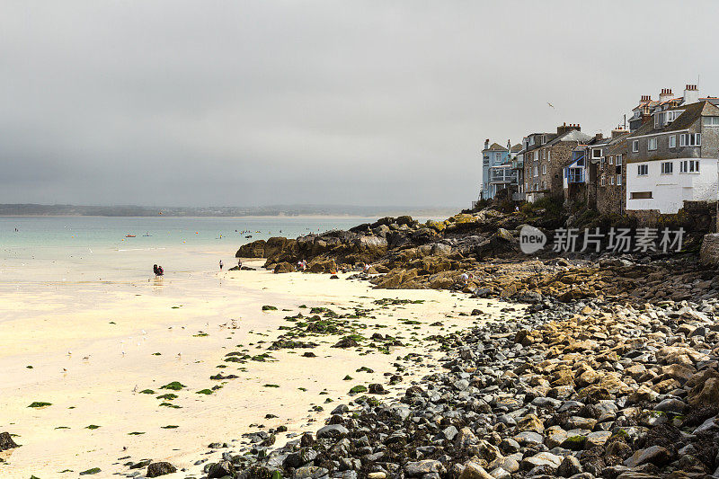 从圣艾夫斯-康沃尔的海岸景观