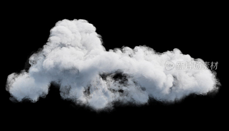 云被隔离在透明的背景上。白云、薄雾或烟雾背景。三维渲染