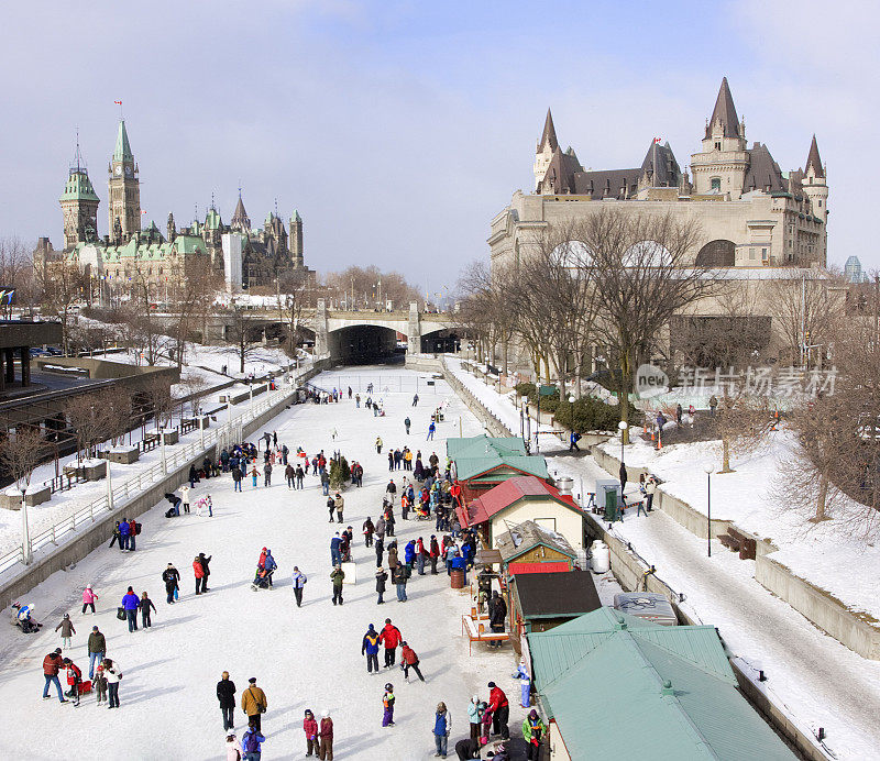 渥太华的里多运河溜冰场