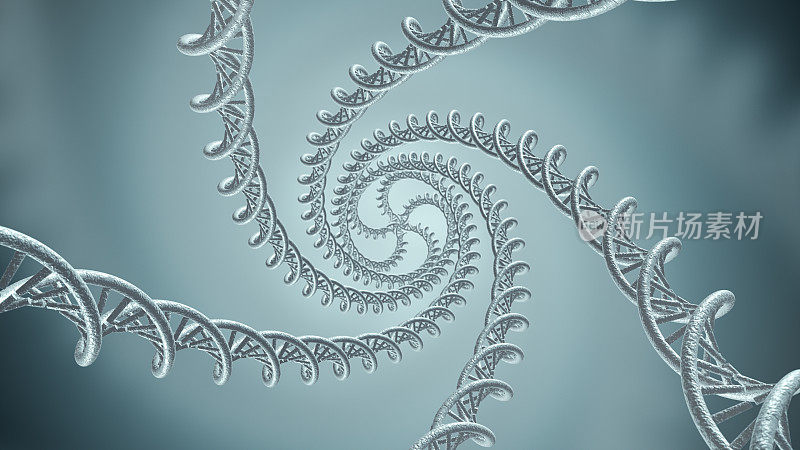 基因DNA链链3D渲染