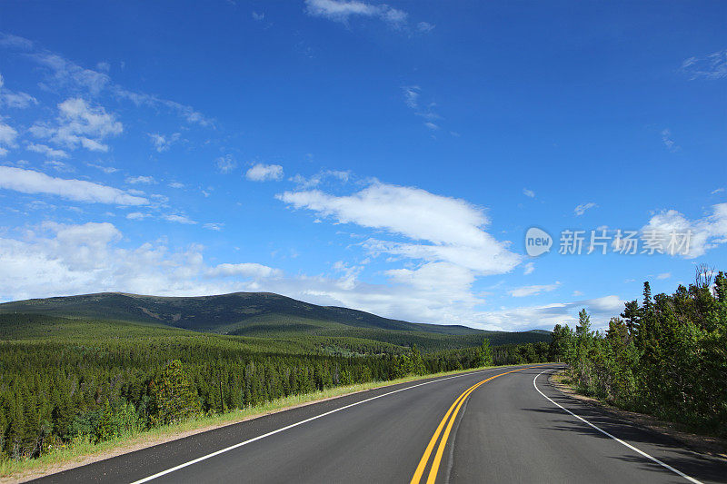 山峰到山峰风景Hwy在科罗拉多州