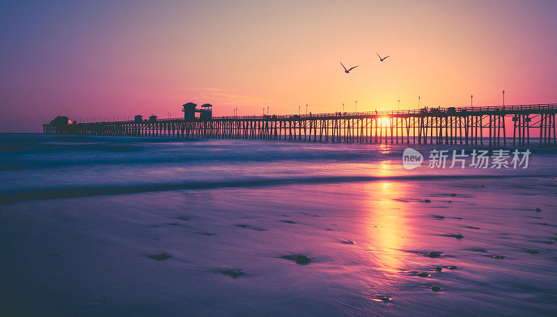 加州海滩日落