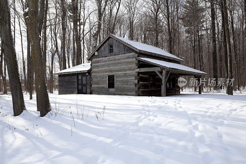冬天的乡村小屋