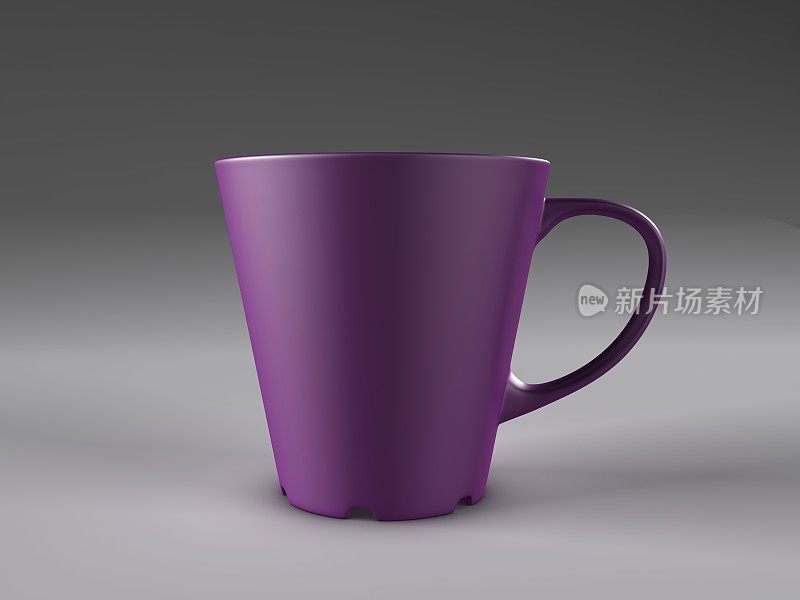 紫咖啡茶杯