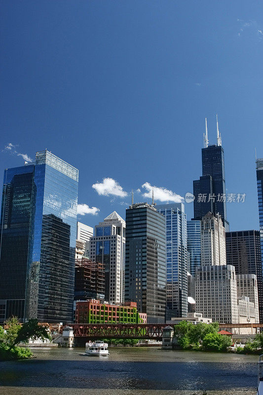 芝加哥河和游船