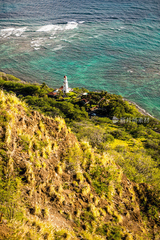 美国夏威夷瓦胡岛钻石头灯塔