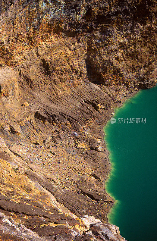 克利穆图火山的酸性湖泊