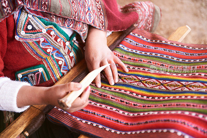 手工制作的传统彩色羊毛